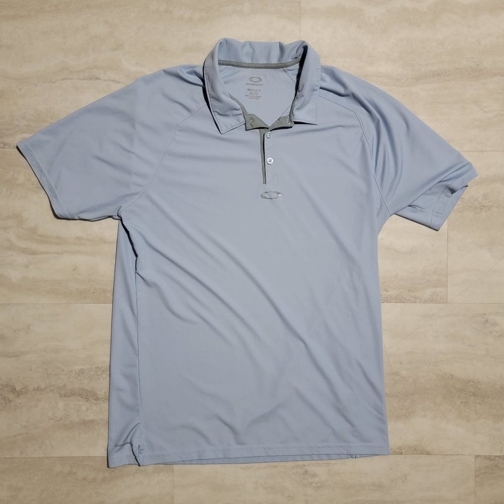 Oakley Regular Fit Short Sleeve Golf Polo Shirt Mens XL Blue